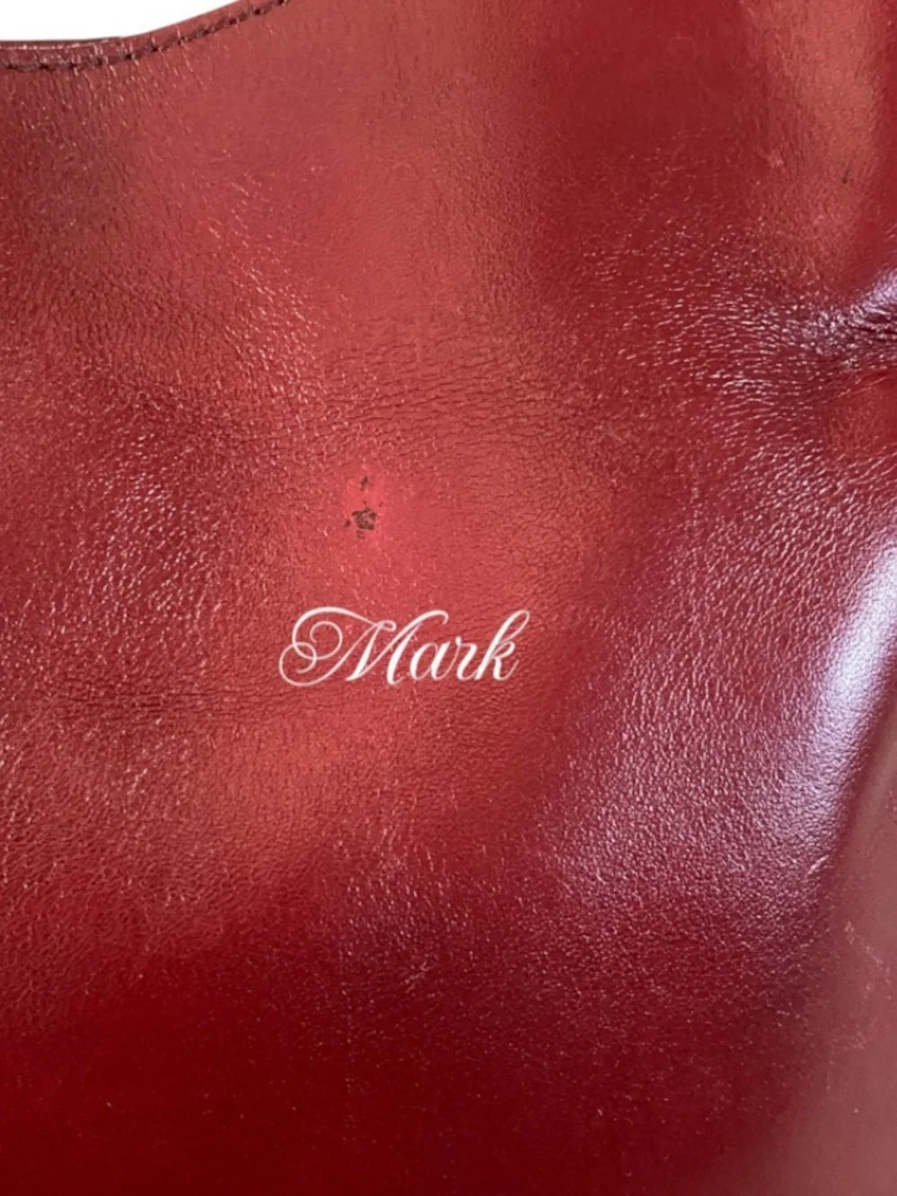 Vintage Etienne Aigner burgundy leather satchel